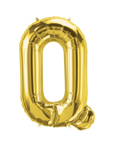 Palloncino Mylar Lettera Q Oro Mega 40" - 101cm - 1pz | G3S Party