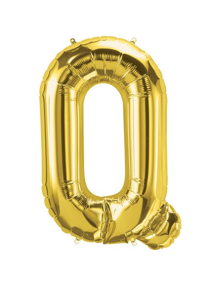 Palloncino Mylar Lettera Q Oro Mega 40" - 101cm - 1pz | G3S Party