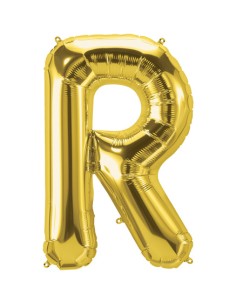 Palloncino Mylar Lettera R Oro Mega 40" - 101cm - 1pz | G3S Party