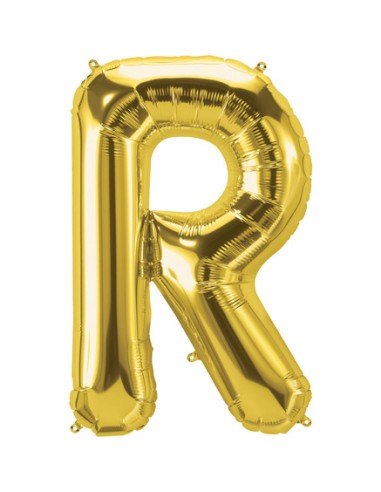 Palloncino Mylar Lettera R Oro Mega 40" - 101cm - 1pz | G3S Party