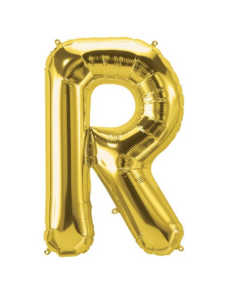 Palloncino Mylar Lettera R Oro Mega 40" - 101cm - 1pz | G3S Party