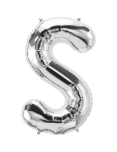 Palloncino Mylar Lettera S Argento Mega 40" - 101cm - 1pz | G3S Party
