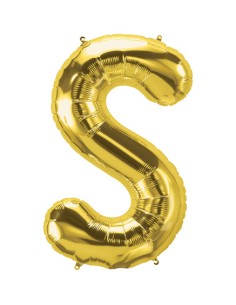 Palloncino Mylar Lettera S Oro Mega 40" - 101cm - 1pz | G3S Party