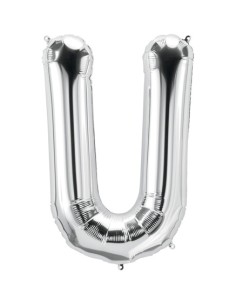 Palloncino Mylar Lettera U Argento Mega 40" - 101cm - 1pz | G3S Party