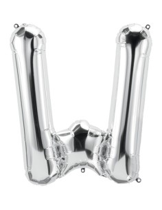 Palloncino Mylar Lettera W Argento Mega 40" - 101cm - 1pz | G3S Party