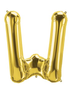 Palloncino Mylar Lettera W Oro Mega 40" - 101cm - 1pz | G3S Party