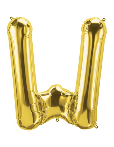 Palloncino Mylar Lettera W Oro Mega 40" - 101cm - 1pz | G3S Party