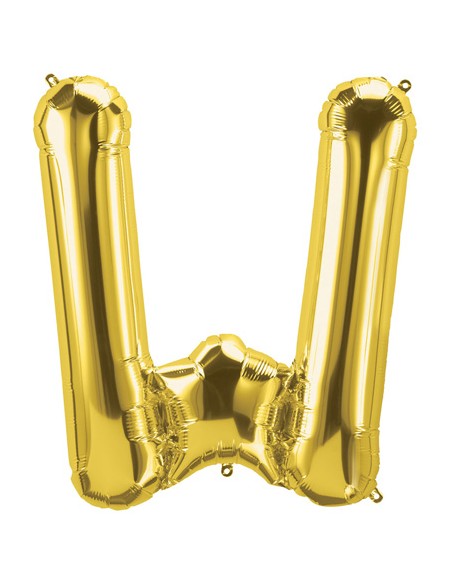 Palloncino Mylar Lettera W Oro Mega 40" - 101cm - 1pz | G3S Party