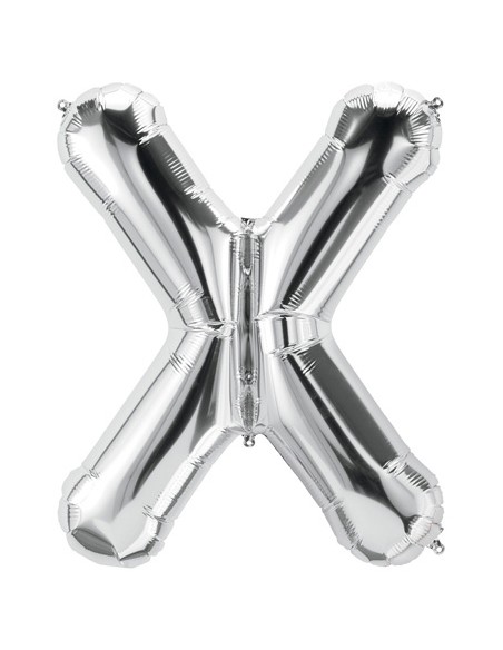 Palloncino Mylar Lettera X Argento Mega 40" - 101cm - 1pz | G3S Party