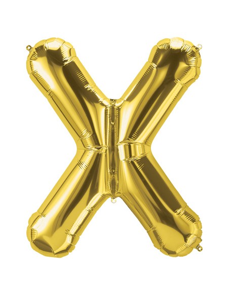 Palloncino Mylar Lettera X Oro Mega 40" - 101cm - 1pz | G3S Party