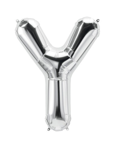 Palloncino Mylar Lettera Y Argento Mega 40" - 101cm - 1pz | G3S Party