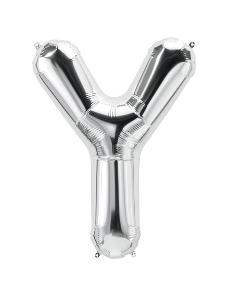 Palloncino Mylar Lettera Y Argento Mega 40" - 101cm - 1pz | G3S Party