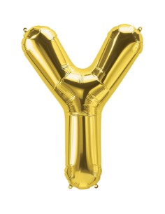 Palloncino Mylar Lettera Y Oro Mega 40" - 101cm - 1pz | G3S Party