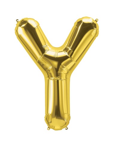 Palloncino Mylar Lettera Y Oro Mega 40" - 101cm - 1pz | G3S Party