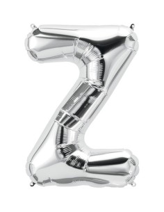 Palloncino Mylar Lettera Z Argento Mega 40" - 101cm - 1pz | G3S Party