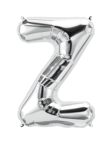 Palloncino Mylar Lettera Z Argento Mega 40" - 101cm - 1pz | G3S Party