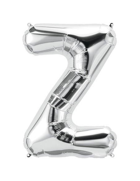 Palloncino Mylar Lettera Z Argento Mega 40" - 101cm - 1pz | G3S Party