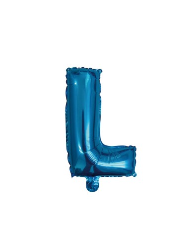 Palloncino Mylar Lettera L Blu Mini 14" - 35cm con valvola - 1pz | G3S Party