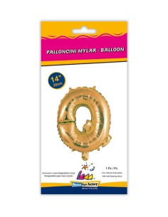 Palloncino Mylar Lettera Q Oro Mini 14" - 35cm con valvola - 1pz | G3S Party