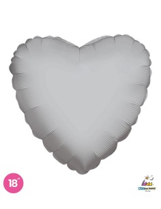 Palloncino Mylar Cuore Argento 18" - 46cm - 1pz | G3S Party