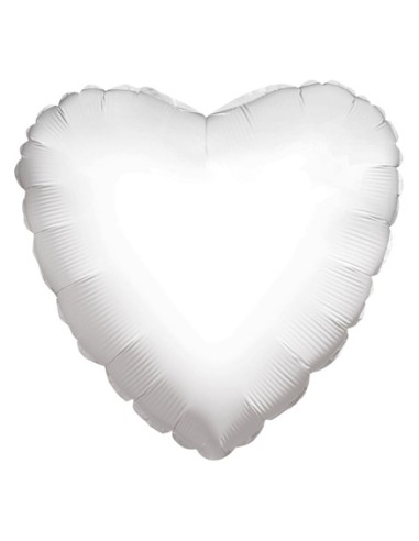Palloncino Mylar Cuore Bianco 18" - 46cm - 1pz | G3S Party