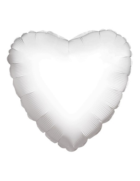 Palloncino Mylar Cuore Bianco 18" - 46cm - 1pz | G3S Party