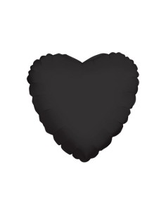 Palloncino Mylar Cuore Nero 18" - 46cm - 1pz | G3S Party