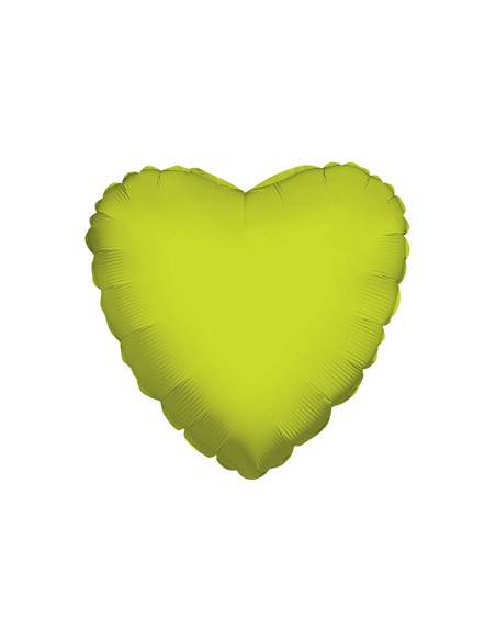 Palloncino Mylar Cuore Verde Lime 4" - 10cm - 5pz | G3S Party