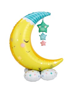 Palloncino Mylar Luna e Stelle Airloonz 55" - 140cm - 1pz | G3S Party