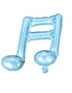 Palloncino Mylar Nota Musicale Celeste 18" - 46cm - 5pz | G3S Party