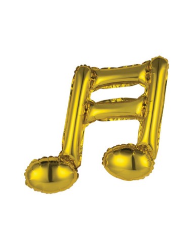 Palloncino Mylar Nota Musicale Oro 18" - 46cm - 5pz | G3S Party