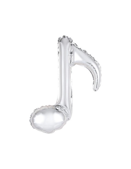 Palloncino Mylar Nota Musicale Singola Argento 18" - 46cm - 5pz | G3S Party