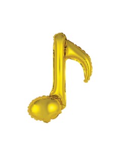 Palloncino Mylar Nota Musicale Singola Oro 18" - 46cm - 5pz | G3S Party