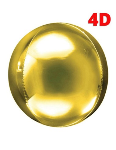 Palloncino Mylar Sfera Oro 4D 32" - 81cm - 1pz | G3S Party