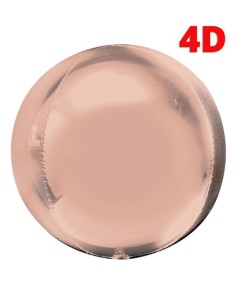 Palloncino Mylar Sfera Rosa Gold 4D 22" - 56cm - 1pz | G3S Party