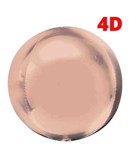 Palloncino Mylar Sfera Rosa Gold 4D 32" - 81cm - 1pz | G3S Party
