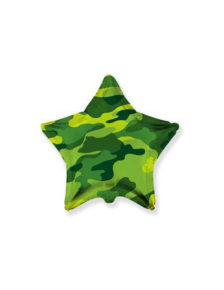 Palloncino Mylar Stella Verde Militare 18" - 46cm - 1pz | G3S Party