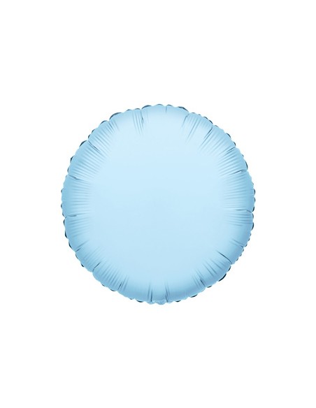 Palloncino Mylar Tondo Celeste Chiaro 18" - 46cm - 1pz | G3S Party