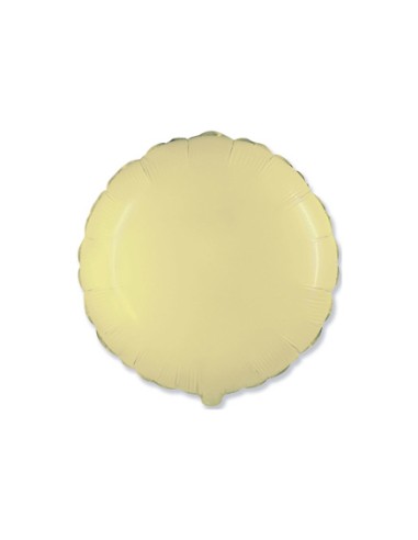 Palloncino Mylar Tondo Crema 18" - 46cm - 1pz | G3S Party
