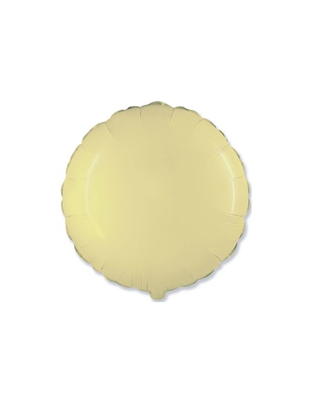 Palloncino Mylar Tondo Crema 18" - 46cm - 1pz | G3S Party