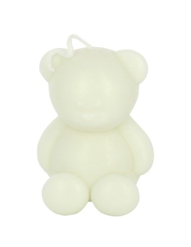 Candela a forma di orsetto bianco 5x7cm | G3S