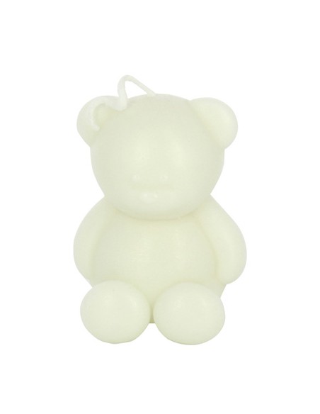 Candela a forma di orsetto bianco 5x7cm | G3S