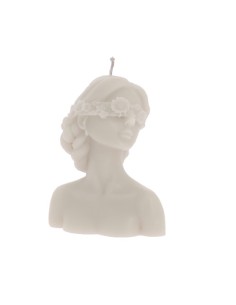Candela profumata dea bendata bianca 7x8cm | G3S