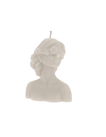 Candela profumata dea bendata bianca 7x8cm | G3S