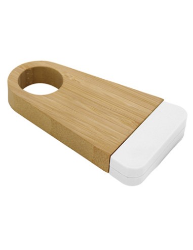 Cavatappi con base d appoggio bamboo naturale/bianco 8x13,5cm | G3S