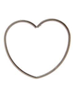 Cuore argento in metallo 7x7cm | G3S