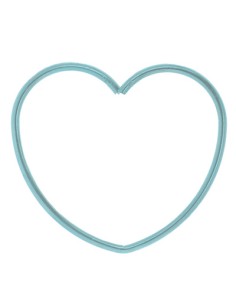 Cuore celeste in metallo 7x7cm | G3S