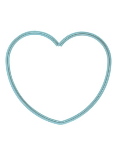 Cuore celeste in metallo 7x7cm | G3S