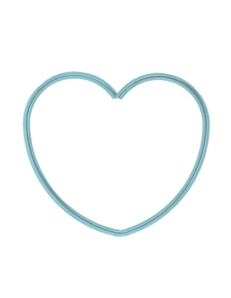 Cuore celeste in metallo 7x7cm | G3S