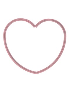 Cuore rosa in metallo 7x7cm | G3S